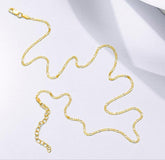 Gold Plated 925 Sterling Silver Figaro Chain