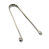 Silver U Shape Tongue Scraper 8" Long for Men Women and Children | Handcrafted | Worship God | Goldhartz