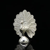Silver Handmade Dancing Peacock Statue Prosperity Gift|Return gift for Navarathri, Wedding, Housewarming & other festivals | Handcrafted | Worship God | Goldhartz