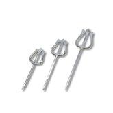 925 Sterling Silver Trishul/ Divine Lord shiva Trident for Home Temple and Pooja, Prosperity Gift - 8 Gram | Handcrafted | Worship God | Goldhartz