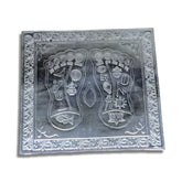 925 Sterling Silver Laxmi Charan Plate for Home Temple and Pooja, Prosperity Gift | Handcrafted | Worship God | Goldhartz