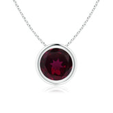925 Sterling Silver Solitaire Bezel Set Gemstone Pendant