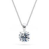 925 Sterling Silver Round Solitaire Pendant