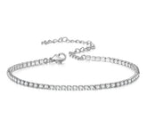 925 Sterling Silver 2mm Round Zirconia Tennis Bracelet | Jewelry for Women