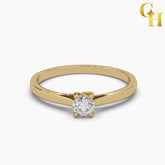 925 Sterling Silver One Love Solitaire Moissanite Promise Band for Women