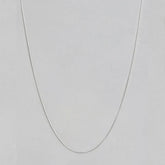 Minimal Rhodium Plated 925 Sterling Silver Rope Chain