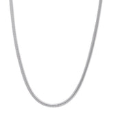 Serpentine Elegance 925 Sterling Silver Rhodium-Plated Snake Chain