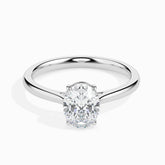 925 Sterling Silver Oval Solitaire Ring for Women