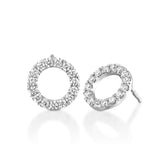 Eternal Circle of Life Stud Earrings | 925 Sterling Silver | 18kt Gold & Rose Gold Overlay | For Women & Girls | Handcrafted | Best Gift for Her | Goldhartz