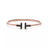 925 Sterling Silver Black Oynx Gemstone T-Cuff Bangle | Unisex Style | Perfect for Men and Women