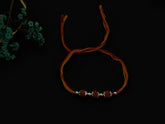 "RUDRAKSHA RAKHI 925 STERLING SILVER - Handcrafted Silver Jewelry for Blessed Raksha Bandhan by AAR Jewellery "