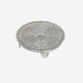 Silver Small Chowki/ Baajot/Aasan/ Peeta for Pooja | Handcrafted | Worship God | Goldhartz