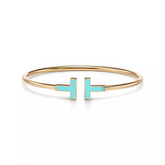 925 Sterling Silver Turquoise Gemstone T-Cuff Bangle | Unisex Style | Perfect for Men and Women
