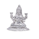 925 Sterling Silver Lakshmi Devi Murthi/ Goddess Lakshmi Idol Pooja and Gift Item for All Occasions & Festivals - 50 Gram | Handcrafted | Worship God | Goldhartz