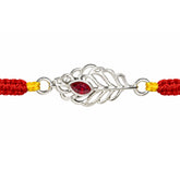 Sterling Silver Morpankh Rakhi for Brother | Raksha Bandhan Gift