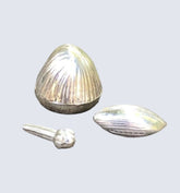 925 Sterling Silver COMBO of Betel Nut (supari) + Clove (Laung) + Cardamom (Elaichi) for Home Temple and Pooja, Prosperity Gift | Handcrafted | Worship God | Goldhartz