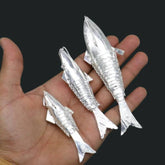 925 Sterling Silver Fish/ Malsya/ Machli for Home Temple and Pooja, Prosperity Gift -15 Gram | Handcrafted | Worship God | Goldhartz