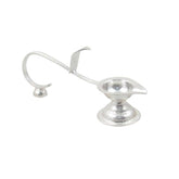 Silver Vintage style Arti Diya/ Karpoora Deepam/ Karpoor Deepak - Silver Pooja Items for home, Return gift for Navarathri, Wedding, Housewarming & other festivals | Handcrafted | Worship God | Goldhartz