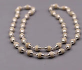925 Sterling Silver White Tulsi Japamala | Basil Rosary for Home Temple and Pooja | Auspicious for Pooja and Gifting | Handcrafted | Worship God | Goldhartz