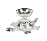 925 Sterling Silver Tortoise Akhand Diya|Akhand Lamp - Silver Pooja Items for home, Return gift for Navarathri, Wedding, Housewarming & other festivals | Handcrafted | Worship God | Goldhartz