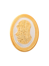 999 Fine Silver Radha Krishna Coin, Gold plated, Weight: 20 gm for Saving/ Gifting/ Investment/ Pooja | Handcrafted | Worship God | Goldhartz