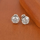 Moissanite Stud Earring in 925 Sterling Silver