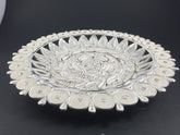 925 Sterling Silver Filigree Plate|Barthan - Silver Pooja Items for home, Return gift for Navarathri, Wedding, Housewarming & other festivals