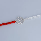 Exquisite OM Rakhi in 925 Sterling Silver - Perfect Gift for Raksha Bandhan 2024