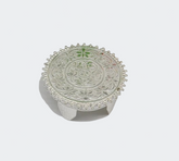 Silver Small Chowki/ Baajot/Aasan/ Peeta for Pooja | Handcrafted | Worship God | Goldhartz
