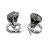 925 Sterling Silver Naag Nagin Roopa (pair) Auspicious for Pooja and Home Temple | Handcrafted | Worship God | Goldhartz