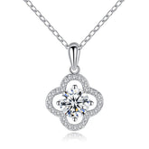 Radiant Zirconia Bloom Flower Necklace Pendant with Chain | 925 Sterling Silver | For Women & Girls | Handcrafted | Best Gift for Her | Goldhartz