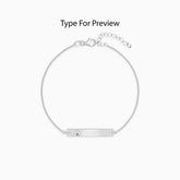 Personalised Silver Engraved Name Bracelet