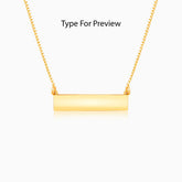 Golden Engraved Pendant with Box Chain