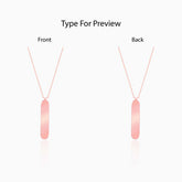 Personalised Rose Gold Charming Two Sided Necklace