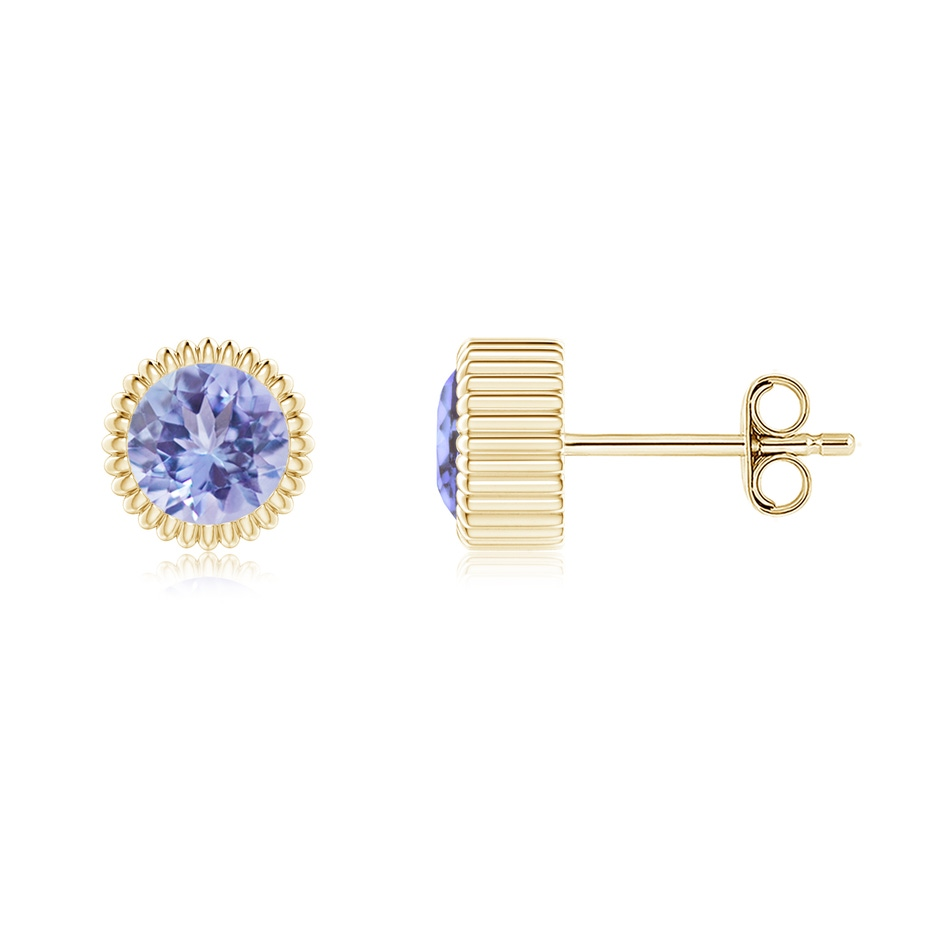 925 Sterling Silver Milgrain Bezel Set Round Gemstone Stud Earrings Rhodium Plated | Jewelry for Women 2
