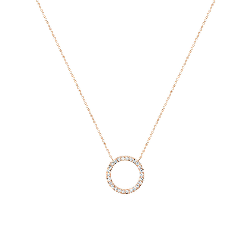 Goldhartz Life of Circle Necklace Pendant with Chain | 925 Sterling Silver | 18kt Gold & Rose Gold Overlay | Handcrafted | FFor Women & Girls | Best Gift for Her