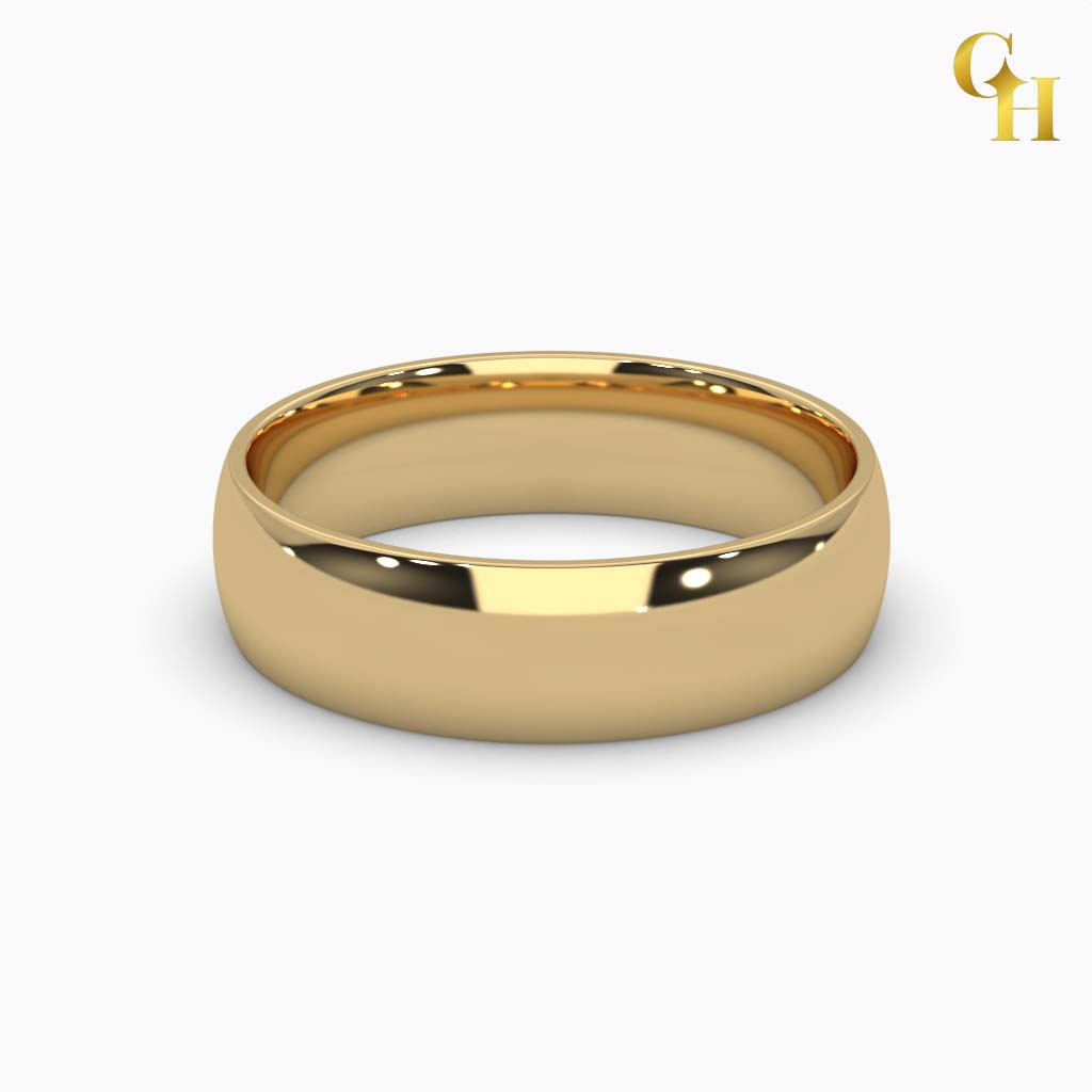925 Sterling Silver Dome Comfort Fit Plain Wedding Band | Unisex Minimalist Design