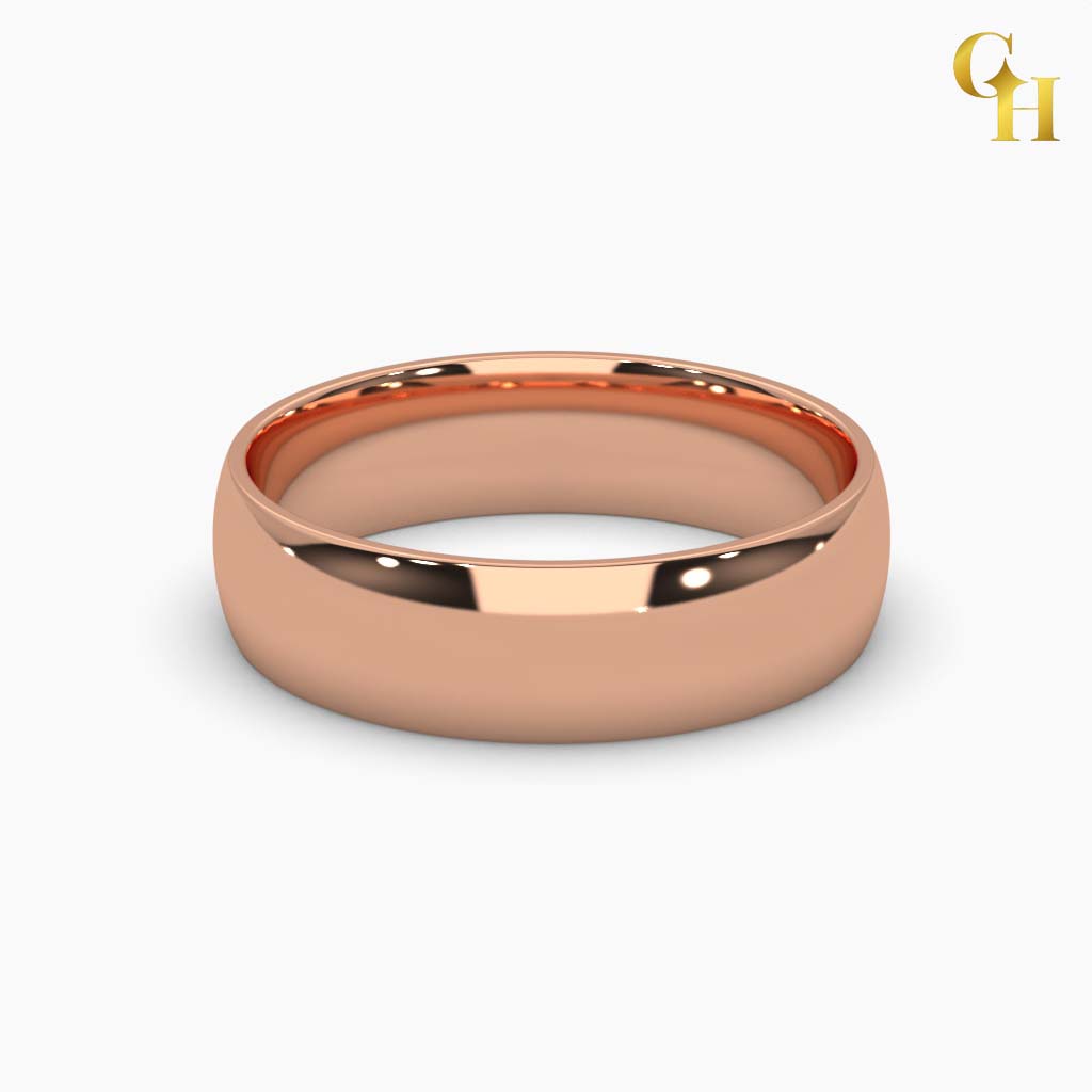 925 Sterling Silver Dome Comfort Fit Plain Wedding Band | Unisex Minimalist Design