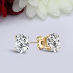 925 Sterling Silver Basket Set Oval Studs Earrings| Perfect for Men and Women