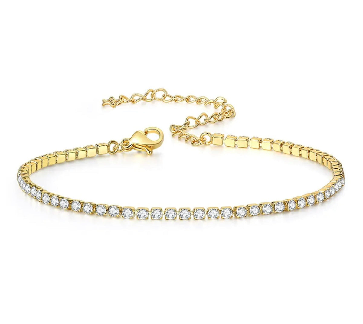 925 Sterling Silver 2mm Round Zirconia Tennis Bracelet | Jewelry for Women
