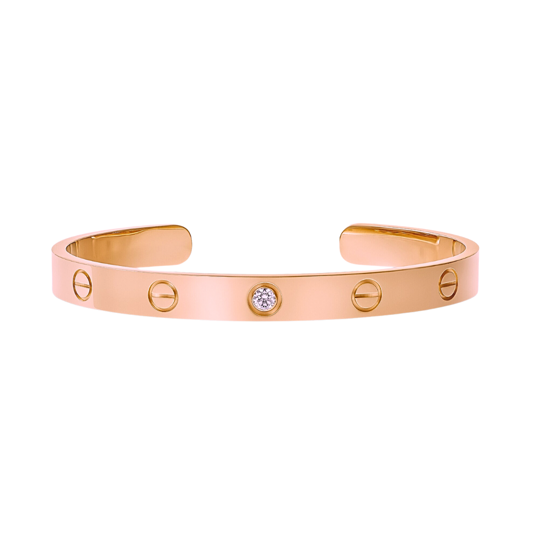 Rose Gold Bracelet Cartier Eternal Love Bracelet Classic Single