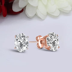 925 Sterling Silver Basket Set Oval Studs Earrings| Perfect for Men and Women