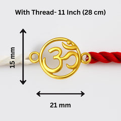 Yellow Gold Plated OM Rakhi