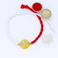 Yellow Gold Plated OM Rakhi
