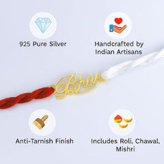 Yellow Gold Plated Bhai Rakhi