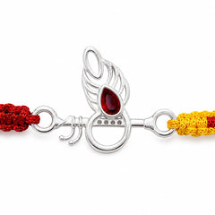 Sterling Silver Murli Rakhi for Brother | Raksha Bandhan Gift
