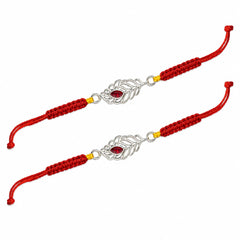 Sterling Silver Morpankh Rakhi