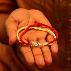 Yellow Gold Plated Bhai Rakhi