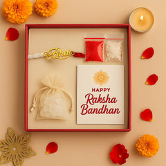 Yellow Gold Plated Bhai Rakhi