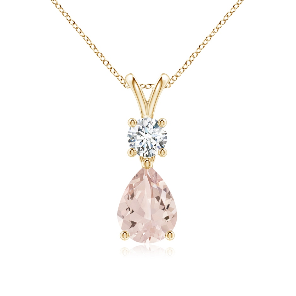 925 Sterling Silver Pear Gemstone Pendant with Split Bail YG | Best Gift for Her - 1